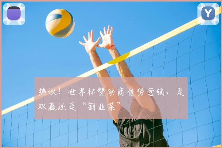 热议!世界杯赞助商借势营销,是双赢还是“割韭菜”